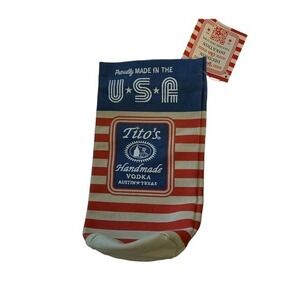 Tito's Vodka Embroidered Canvas Bottle Bag NWT